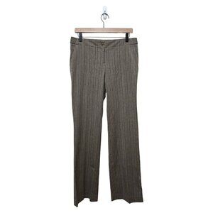 Kenneth Cole Reaction Striped Flat Front Mid-Rise Straight Leg Dress Pants Sz 6